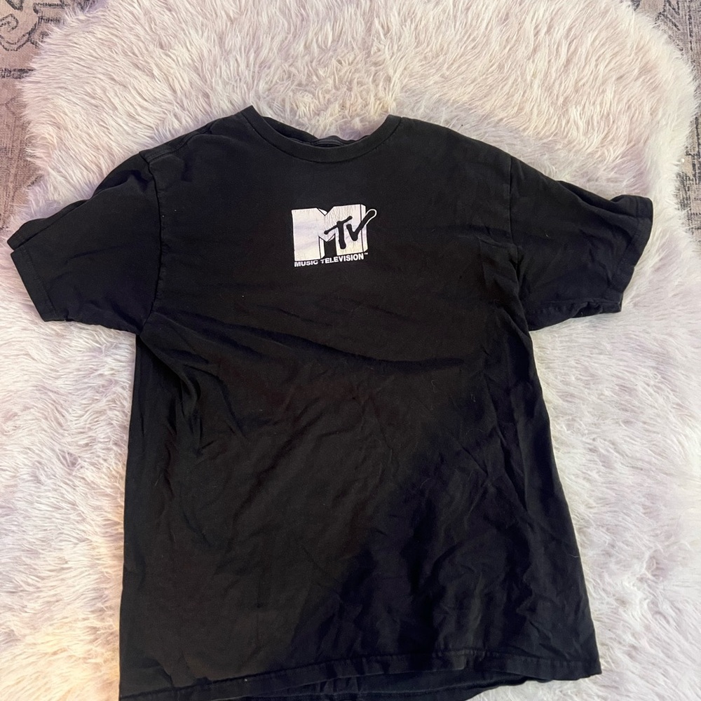 MTV Black Short Sleeve Men's Tee